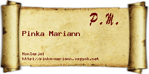 Pinka Mariann névjegykártya